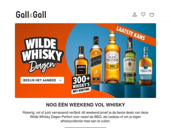 ⏰ Laatste weekend Wilde Whisky Dagen