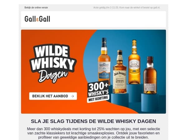 Whisky’s vol karakter en smaakexplosie