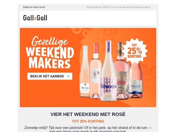 Vier het weekend met rosé en profiteer van veel voordeel