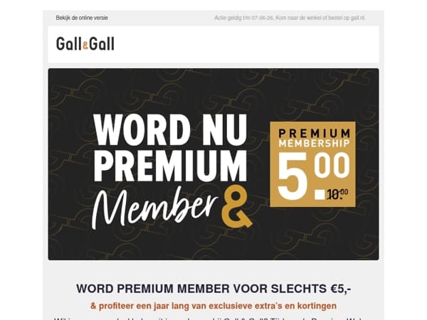 Word nu Premium member voor maar €5