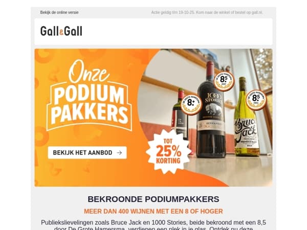 Ontdek bekroonde podiumpakkers