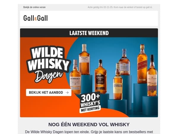 Laatste weekend: Wilde Whisky Dagen