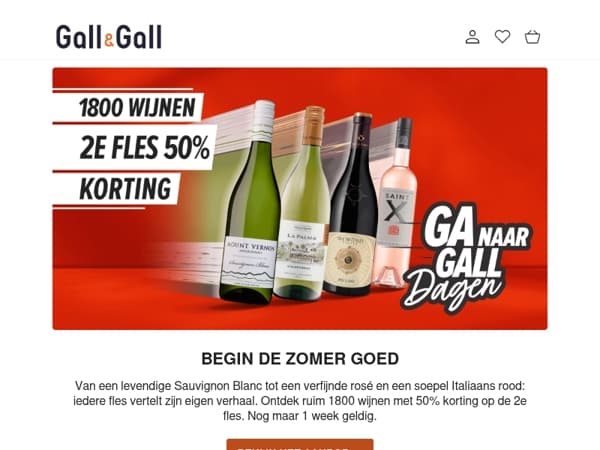 Nog 1 week Gall naar Gall Dagen: 2e fles -50%
