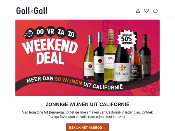 Weekenddeal: wijnen uit Californië