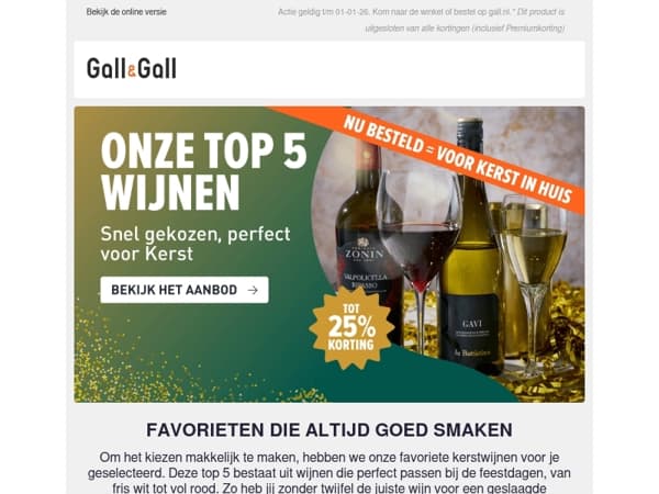 Deze top 5 wijnen maken Kerst compleet