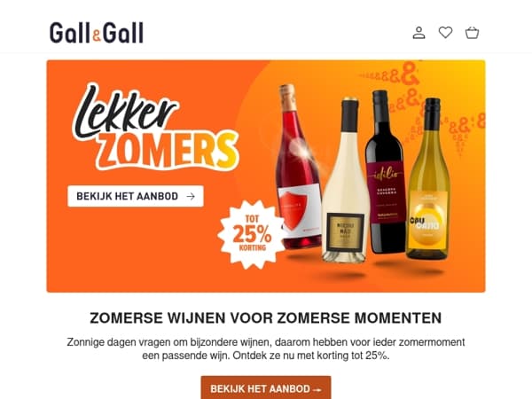 Lekker zomers met wijnen tot 25% korting