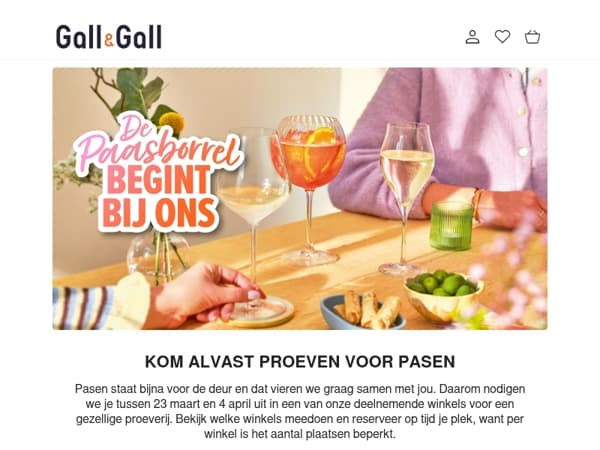 Kom proeven voor Pasen