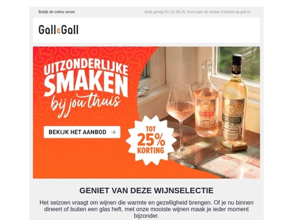 Maak je nazomeravonden compleet met onze wijnen!