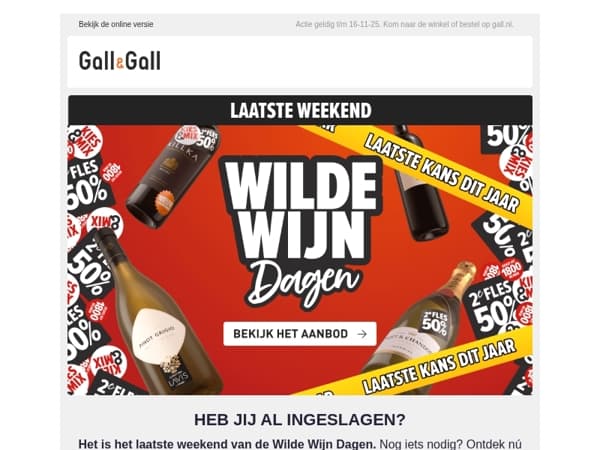 Laatste weekend Wilde Wijn Dagen ⏳