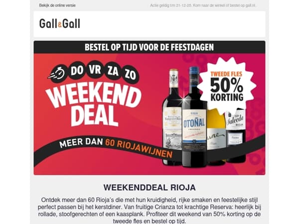 Mucho Más 25% korting! + Rioja 2e fles 50% korting