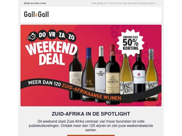 Zuid-Afrika weekenddeal: 2e -50%
