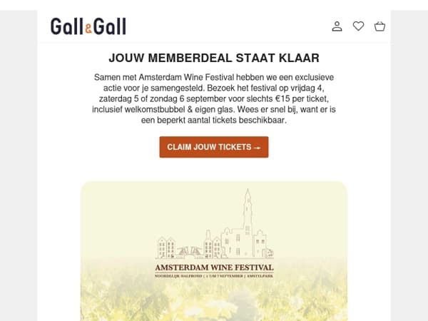 Naar het Amsterdam Wine Festival? Als member betaal je maar €15 🍷