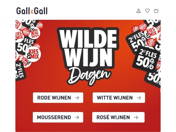 Alleen deze week nog de 2e fles met 50% korting