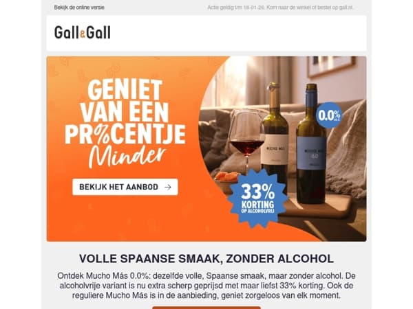 33% korting op Mucho Más 0.0%