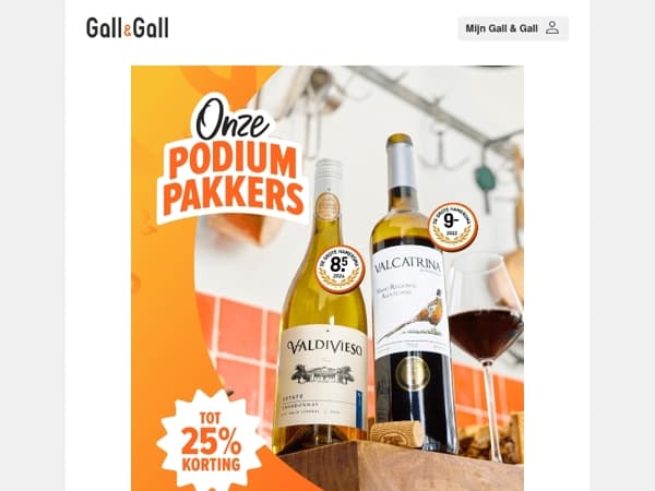 Wijnen met een 8+ of hoger