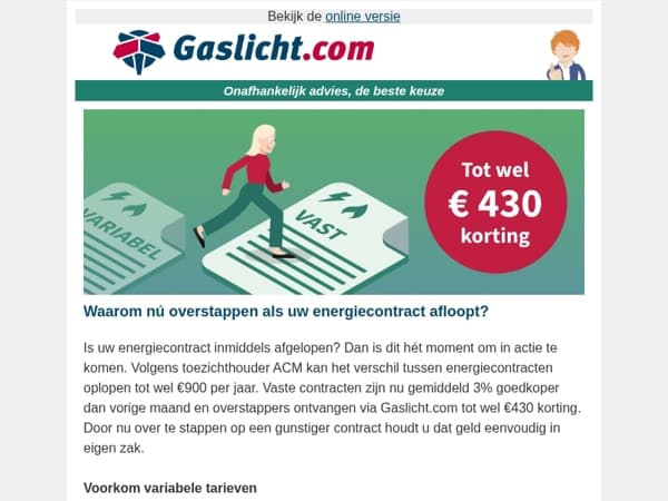 Elk jaar overstappen = elk jaar voordeel