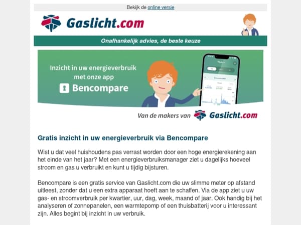 Inzicht in uw energieverbruik en kosten met Bencompare