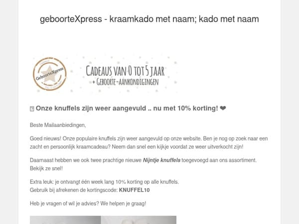 Knuffelnieuws! 🧸