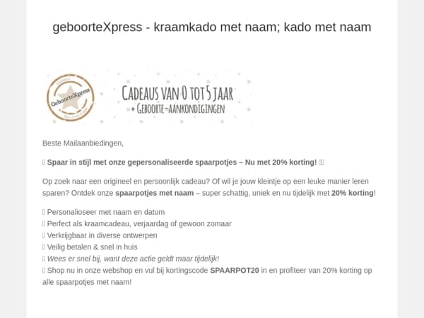 ✨ Spaarpotten - nu met 20% korting!