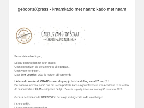 🖤 Black Friday bij Geboortexpress – zonder gekkigheid! 🖤