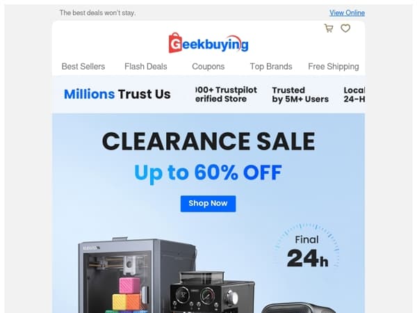 💥 Pay Less for More — Clearance Savings Up to 60% Off