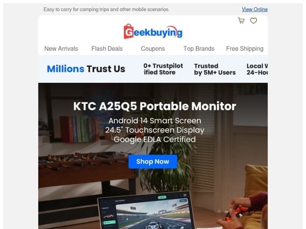 New Arrival: KTC A25Q5, 24.5 inch Touchscreen Portable Monitor! 🖥️✨