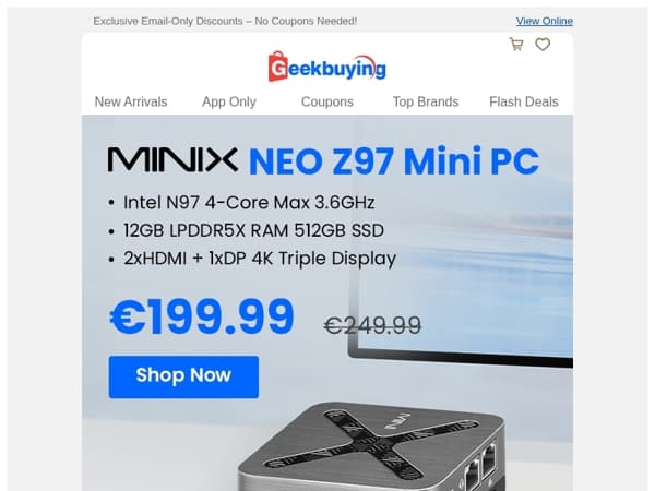 🚀 MINIX New Arrivals Sale is Here! 🎉