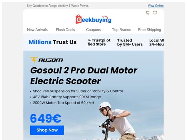 Just Launched! Ausom Gosoul 2 Pro Dual Motor Scooter. 💥