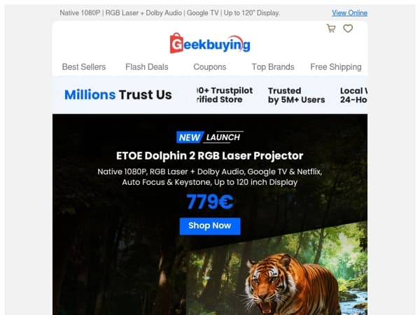  NEW LAUNCH: ETOE Dolphin 2 RGB Laser Projector! ✨🎬