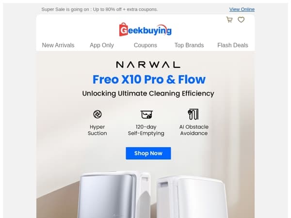 NARWAL: 120‑Day Self‑Emptying, Effortless Cleaning. 🏠✨