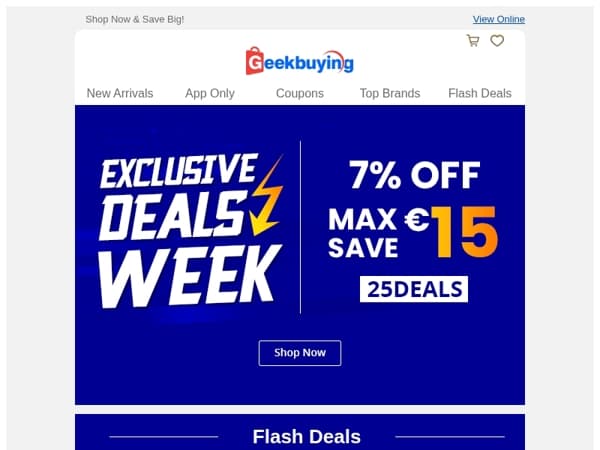 Exclusive Week Deals: Save 7% OFF on Your Favorites! 😍