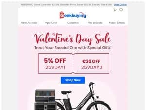 🌷Make This Valentine’s Memorable – Gifts Up to €30 OFF!🎯