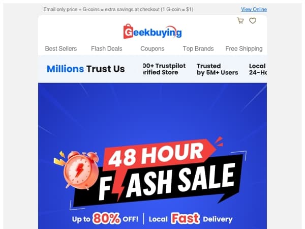 ⏰ Ending Soon: Save Up to 80% + Local Fast Delivery. 