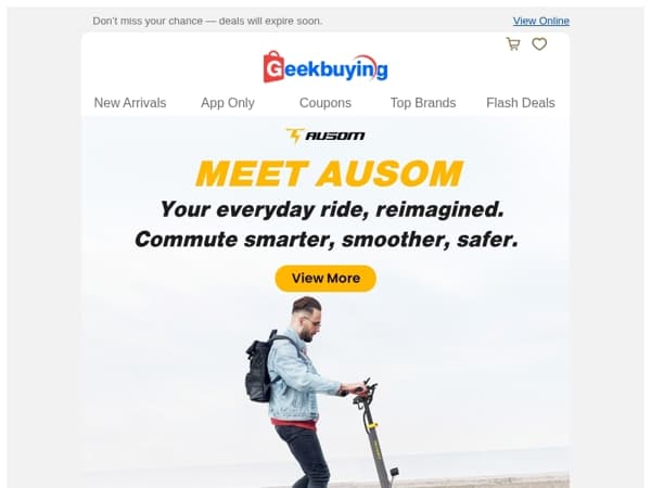 🛴 Ready, Set, Ride — AUSOM: Commute Fast, Ride Fun! 😍