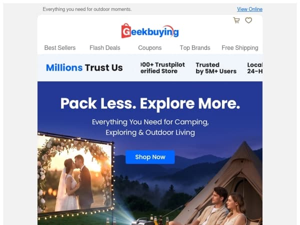 🏕️ Step Outside & Save on Adventure Must-Haves