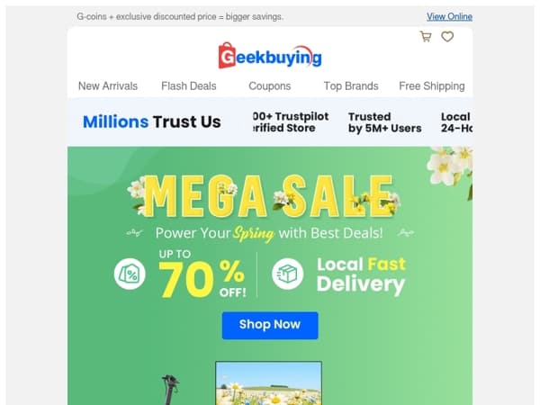 Mega Sale Starts Today — Up to 70% OFF! 🔥 