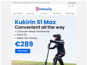 🚀 Global Launch: Kukirin S1 Max Electric Scooter – 350W Motor & 39km Range! 🔋 