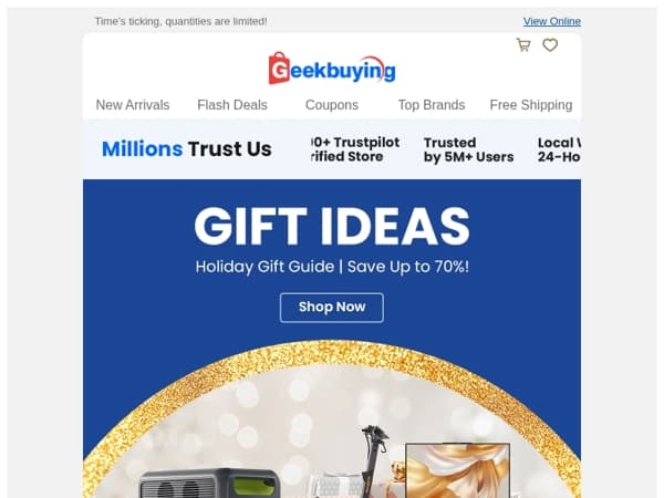 Your Holiday Gift Guide: Up to 70% Off Inside. 🎁🎄