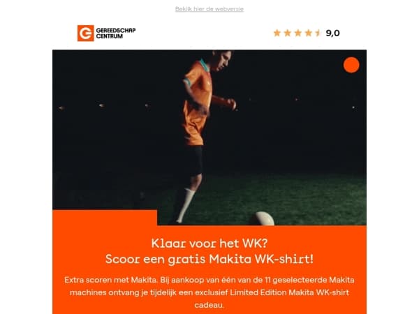 Scoor een gratis Makita WK-shirt bij geselecteerde tools