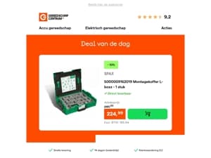 Deal van de dag: - 10% op SPAX 5000009162019 Montagekoffer L-boxx - 1 stuk