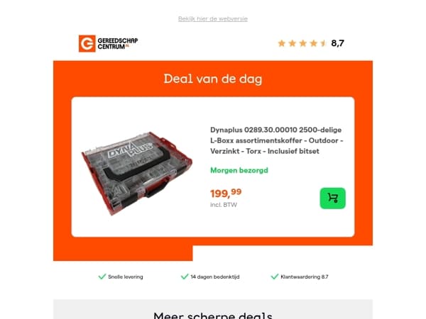 Deal van de dag: - 10% op Dynaplus 0289.30.00010 2500-delige L-Boxx assortimentskoffer - Outdoor - Verzinkt - Torx - Inclusief bitset