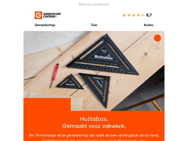 Onmisbaar gereedschap voor Timmerbazen
