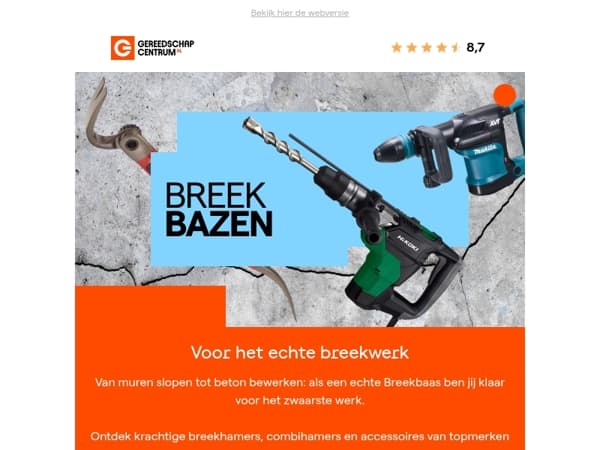 Breekbazen: pak het zware werk aan