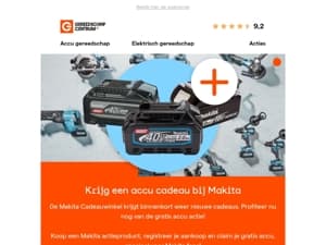 Een gratis accu voor jou Mailaanbiedingen