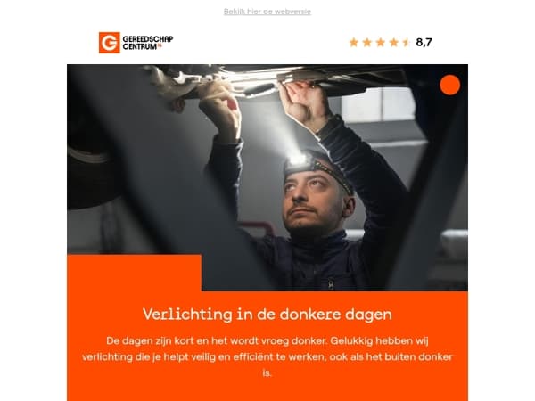 Nooit meer in het donker werken