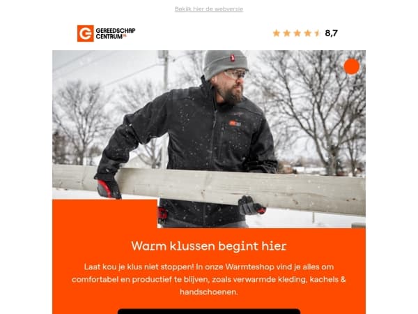 Koud buiten? Blijf warm tijdens elke klus!