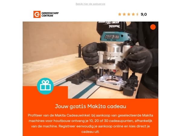 Ontvang Makita punten bij jouw aankoop!