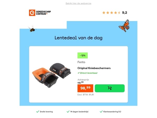 Lentedeal van de dag: - 12% op Fento Original Kniebeschermers