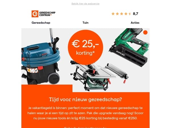 Geef je vakantiegeld uit aan échte tools