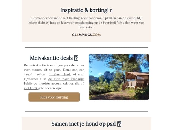 De mooiste glampings & beste deals! ✨